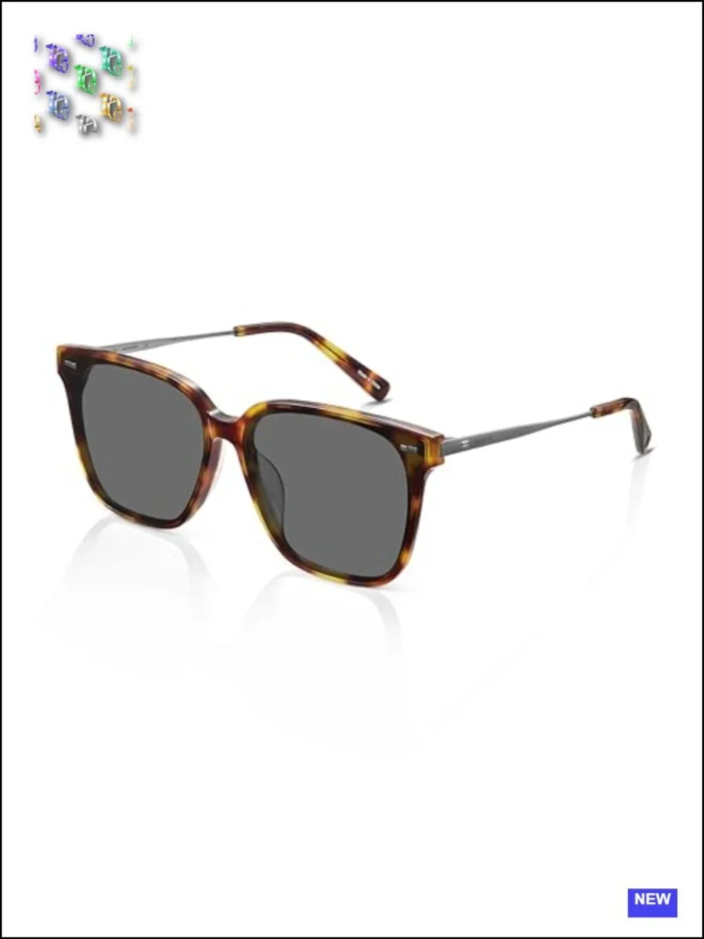 Retro Square Polarized UV400 Sunglasses for Women Men Flush-Mount Anti-Oil